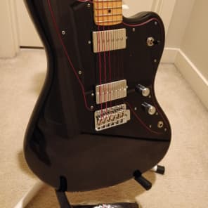 Warmoth Jazzmaster Body Black Red Seymour Duncan Phat Cat