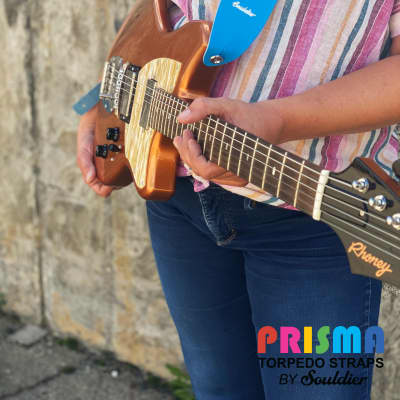 Souldier NEW 'Prisma' Leather Guitar Strap in Yellow - Free Shipping image 5