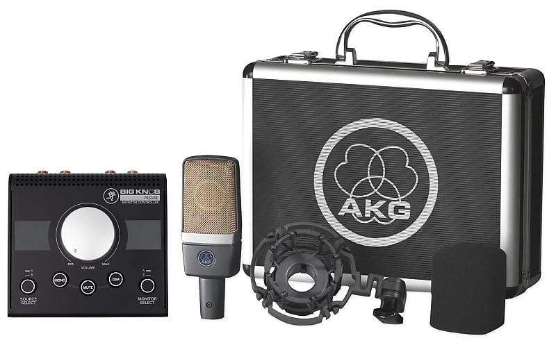 AKG C214 Condenser Microphone Recording Mic+Mackie Big Knob | Reverb