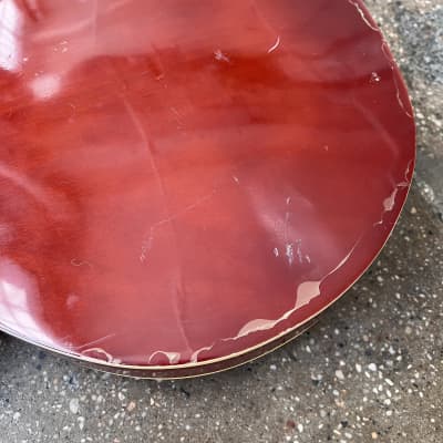 Teisco Vintage Hollowbody Electric Guitar 1960s - Red image 13