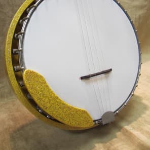1970's Kent Tenor Banjo Rare Gold Sparkle Groovy Cool Exc Shape  Free US Shipping! image 3