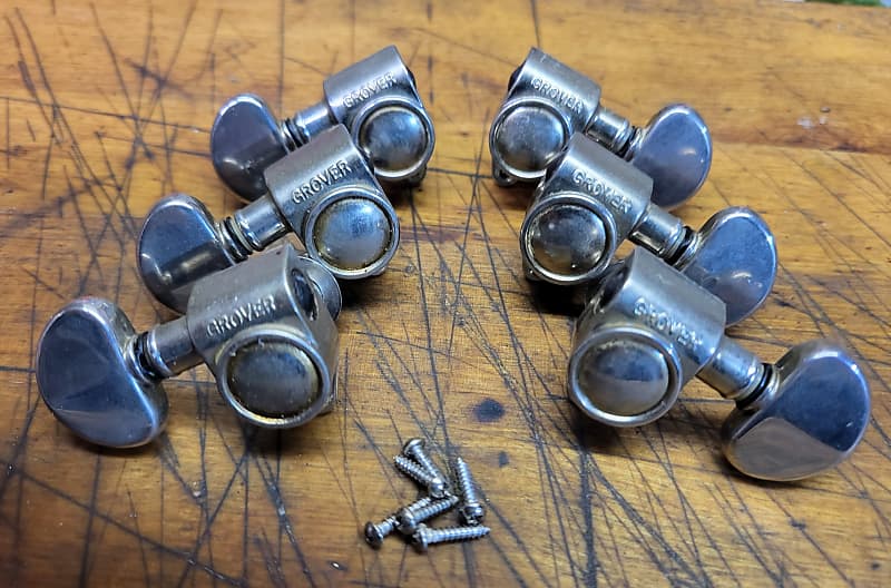 Older 1993 Grover Guitar Premium Guitar Tuners 3x3 Grommets | Reverb