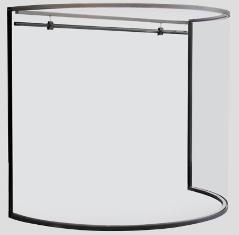 Curved Custom Plexiglass and Steel Drum Shield Reverb