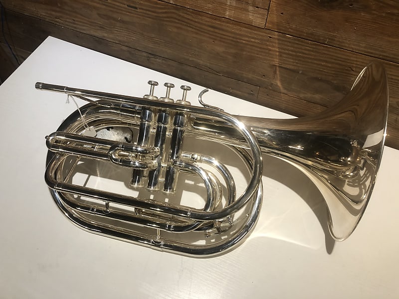 Blessing BM400 Silver Marching French Horn Reverb