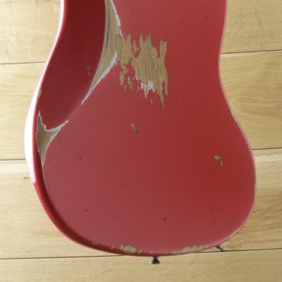 Fender Custom Shop Dealer Select CuNiFe Wide Range Jazzmaster Heavy Relic Fiesta Red , Left Handed R125194 image 4
