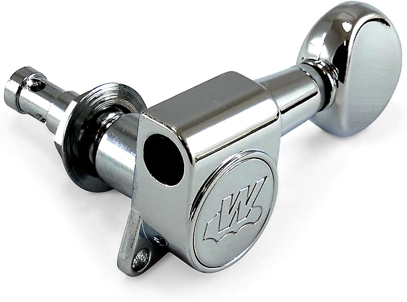Wilkinson WJN05 EZ-LOK Chrome Right Handed Tuners / Machine Heads for Stratocaster, Telecaster, Jackson, Ibanez, BC Rich, Schecter, Electric Guitar (Right Handed, Chrome) image 1