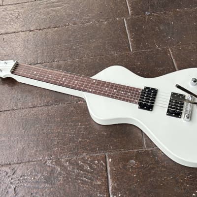 Asher Lap Steel with Certano Palm Benders - White image 10