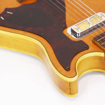 1961 Harmony H47 Stratotone MARS Vintage Silvertone Jupiter Electric Semi-Hollow DeArmond Gold Foil Pickup Player’s Guitar w/ OSSC image 6