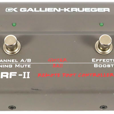 Gallien-Krueger RF-II Two Button Remote Foot Controller Bass & Guitar Amp for sale