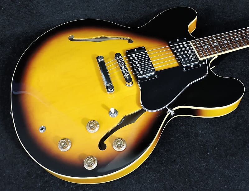 Burny RSA-65 (335) Semi Acoustic Vintage Sunburst | Reverb