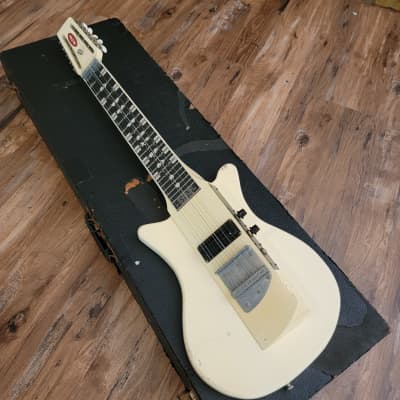 Mel-O-Bar 10 String Slide Guitar Patent Pending Early 1966 Pot Codes White All Original & RARE for sale