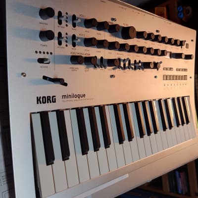 Korg Minilogue 4-Voice Polyphonic Analog Synthesizer 2016 - Silver MINT image 1