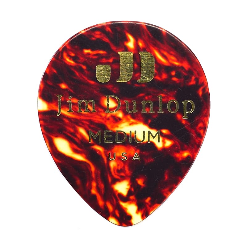 Dunlop 485P03MD Celluloid Black Teardrop Medium Guitar Picks (12-Pack) Bild 1