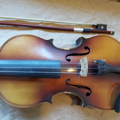 Karl Beck Stradivarius size 4/4 violin, Germany, Vintage, Lacquered Wood image 6