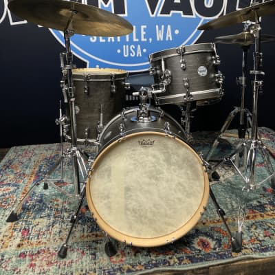Russ McKinnon's (Barry Manilow, Tower of Power) PDP Concept Maple Classic Bop 3-piece Set - Satin Walnut with Wood Hoops image 1