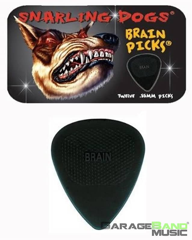 Snarling Dogs Brain Guitar Picks 12-pack Tin, .88 mm image 1