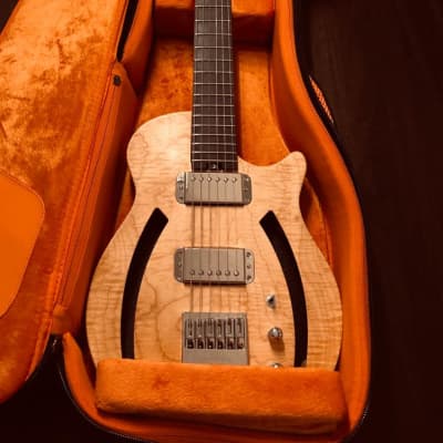 Rocca 3 Carved Top Semi-Hollow Headless Guitar image 3