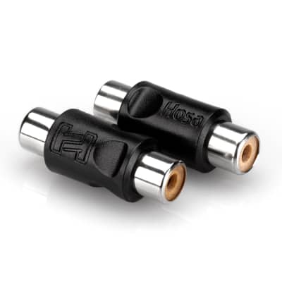Hosa GRA-101 Couplers for Stereo Cables with Phono Plugs RCA to Same, 2-Piece