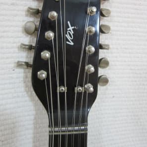 Vintage Vox Phantom 1966 Black XII V221 12 String Guitar Case Clean image 3