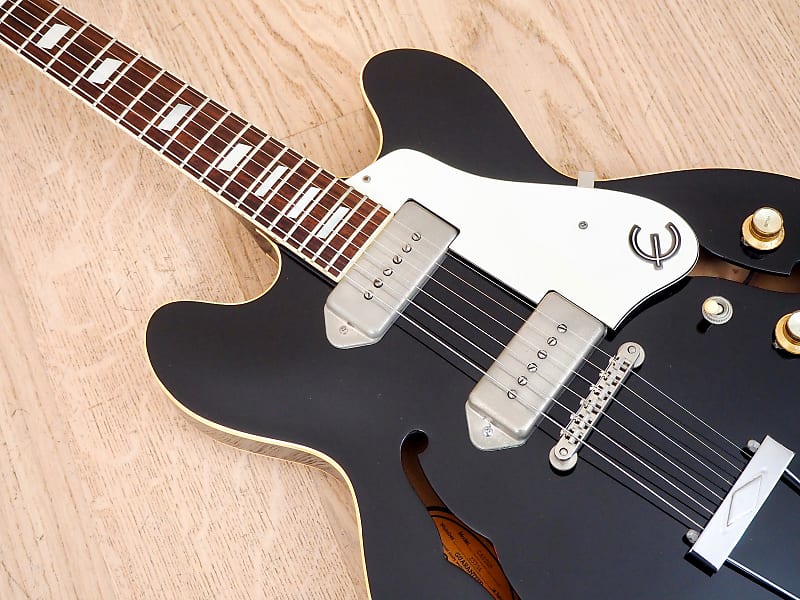 1992 Epiphone Casino Vintage Reissue Electric Guitar Ebony P-90