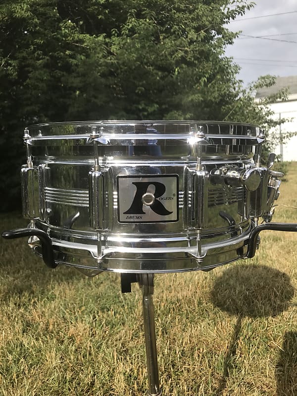 Rogers "Island Music Era" Dyna-Sonic 6.5x14" Steel Snare Drum 1980s image 3
