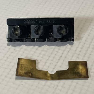 1980's Kahler USA Guitar Black 5522 1 11/16" Floyd Rose Style Locking Nut Charvel Model 4M 3DR