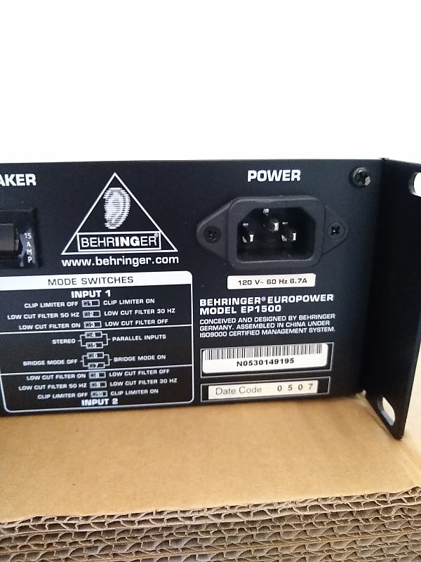 Amplificateur sonorisation Europower EP1500 puissance 1500W