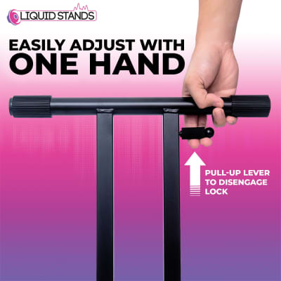 Liquid Stands Expandable X Style Keyboard Stand & DJ Table Stand Portable Audio Mixer Stand image 4