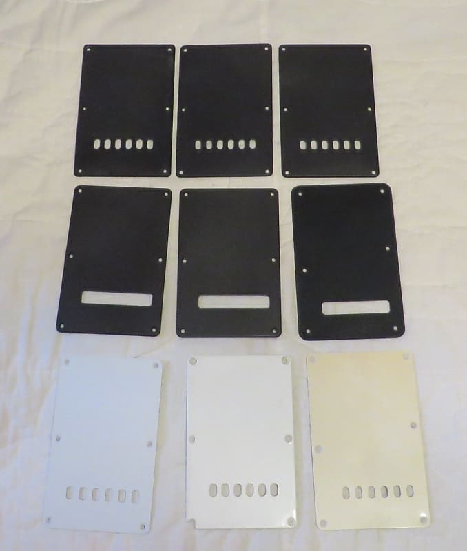 Single Ply Strat Style Backplates9 Piece Lot!!!!! Black & Reverb