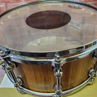 Pearl StaveCraft 14"x6.5" Makha Hand-Rubbed Natural Maple Finish Stave Snare Drum Authorized Dealer image 7