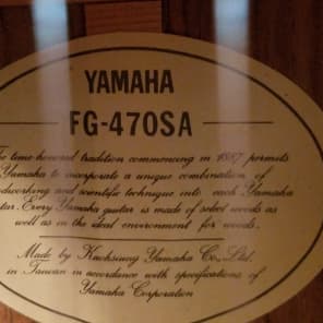 Yamaha FG 470SA | Reverb