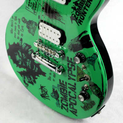 Custom Painted and Upgraded  Epiphone LP Special ll -Aged and Worn With Graphics and Matching Headstock Bild 4