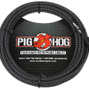 Pig Hog Black & White Woven XLR Microphone Mic Cable Cord 10ft XLR