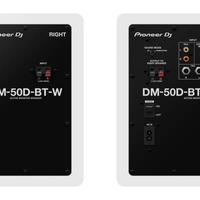 Pioneer DJ DM-50D-BT-W - 5-Inch Desktop Monitor System with Bluetooth Functionality (Pair, White) image 3
