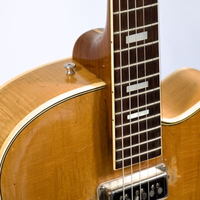 1962 Levin Archtop Mod 330 Natural Maple with Brazilian Rosewood, DeArmond Dynasonic & CITES image 5