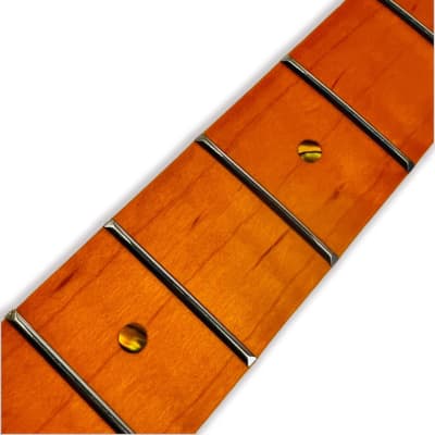 Tele-Style Amber Flame Maple Neck, Maple Fingerboard image 10