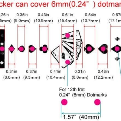 Playing Cards (Poker) Fret Markers - Inlay Stickers for Guitars – Inlay  Stickers Jockomo