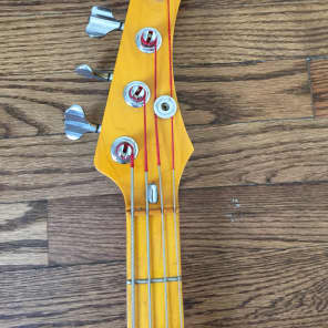 Unknown Bass w Seymour Duncan Basslines, Grover Titan Wavy tuners, high mass bridge 80's 90's Black image 6