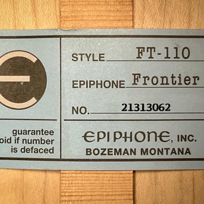 Epiphone (USA Collection) Frontier Antique Natural image 24