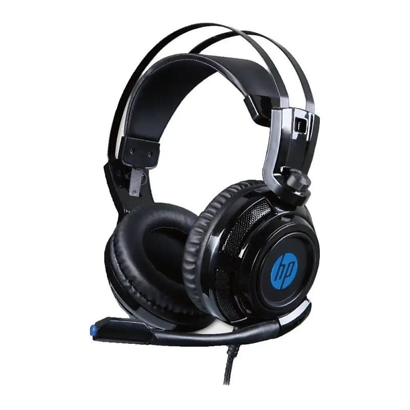 HP H200 Wired Gaming Headset with Mic and LED Light (Black) image 1