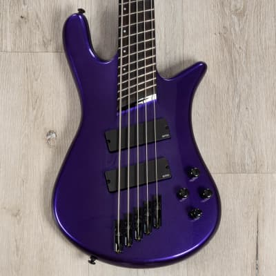 Mint Spector NS Dimension 5 HP Multi-Scale 5-String Bass, Ebony Fretboard, EMG 45DC, Plum Crazy Gloss image 2