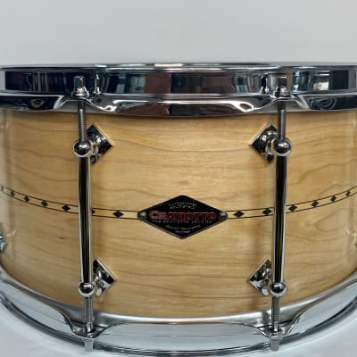 Craviotto Maple Snare Drum - 6.5" x 14" - in Natural Satin with Maple Inlay image 1
