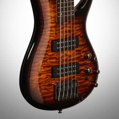 Ibanez SR405EQM Electric Bass, 5-String, Dragon Eye Burst image 4