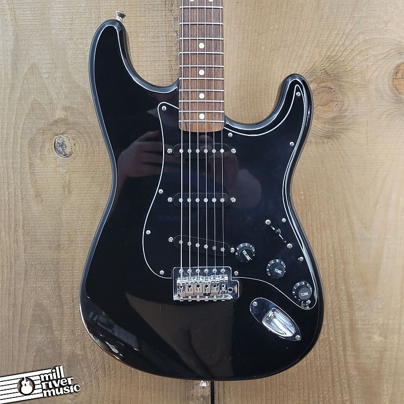 Squier by Fender USA Stratocaster Black 1989 Fender Custom Shop Texas Special Pickups w/ Gig Bag Used