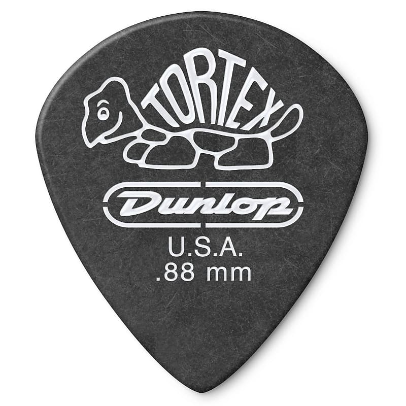 Dunlop 482P.88 Tortex Pitch Black Jazz III Guitar Picks, .88mm, 12-Pack image 1