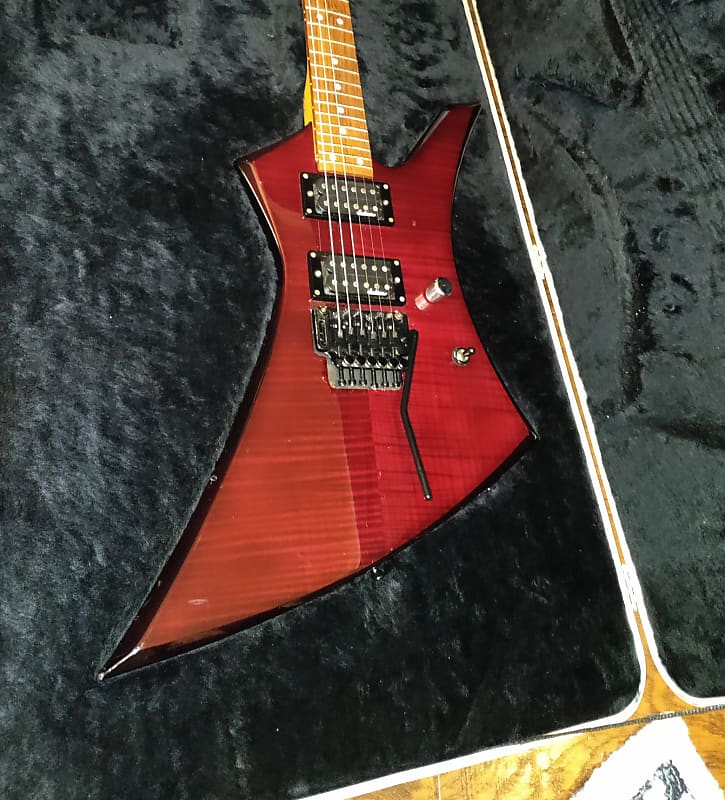Jackson MIJ Kelly 90s Trans Red Flame Top guitar. Sweet