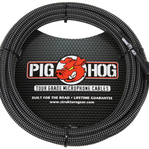 Pig Hog PHM20BKW Woven XLR Mic Cable - 20'