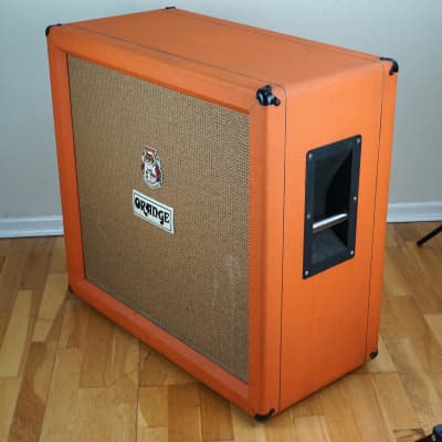 Vintage 1973 Orange 4x12 Speaker Cabinet Celestion G12H T1217 Greenbacks Pulsonic 3 Cones image 18
