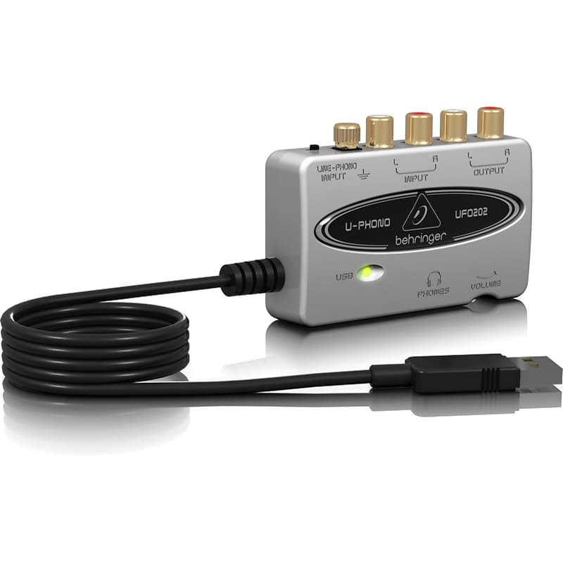 Behringer UFO202 USB Interface with Phono Preamp USB Audio Reverb