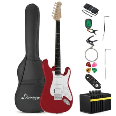 Donner 39 Inch Electric Guitar Bundle with Gig-Bag and Amplifier for sale